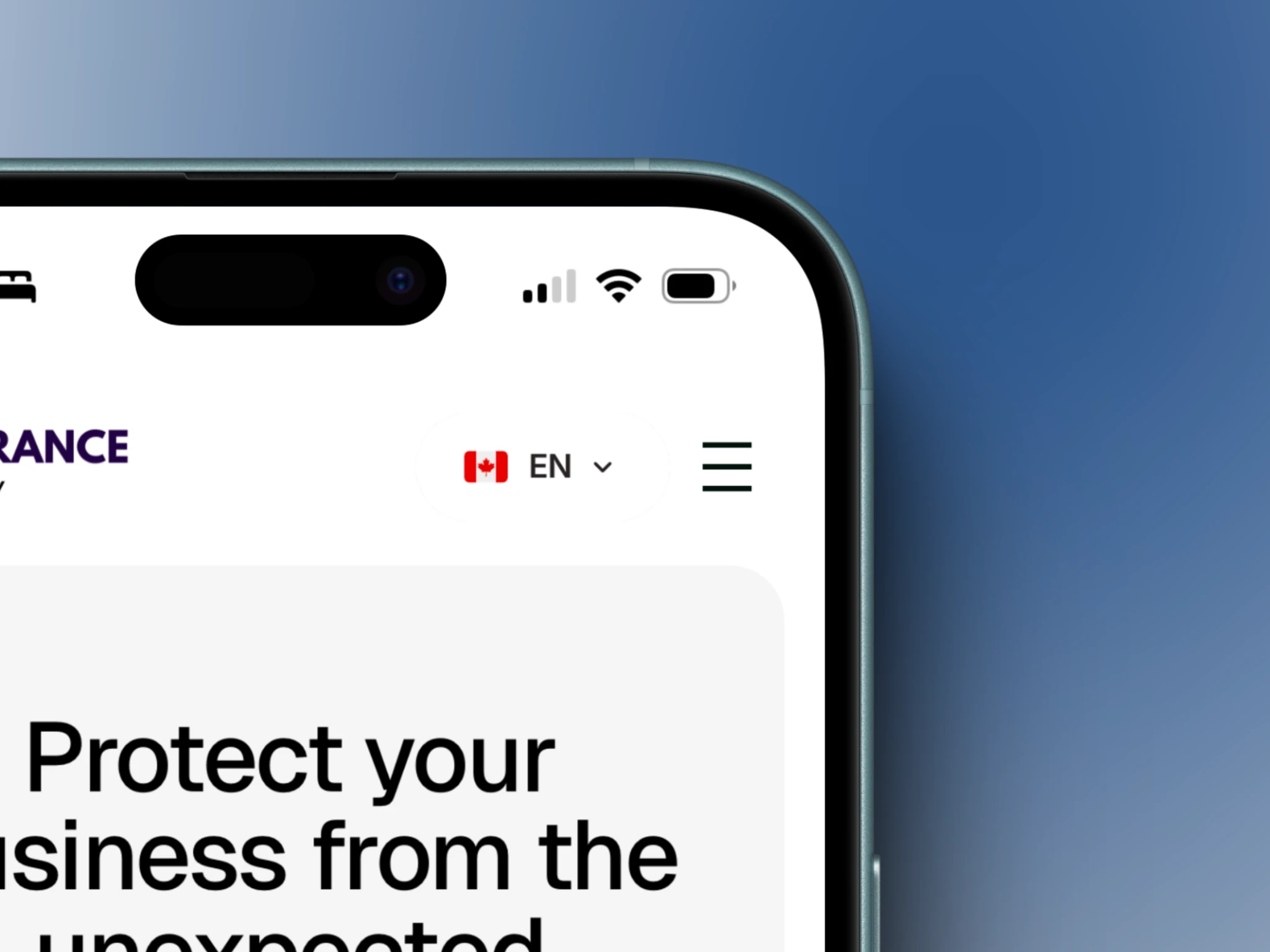 Insurance with Jay mobile experience