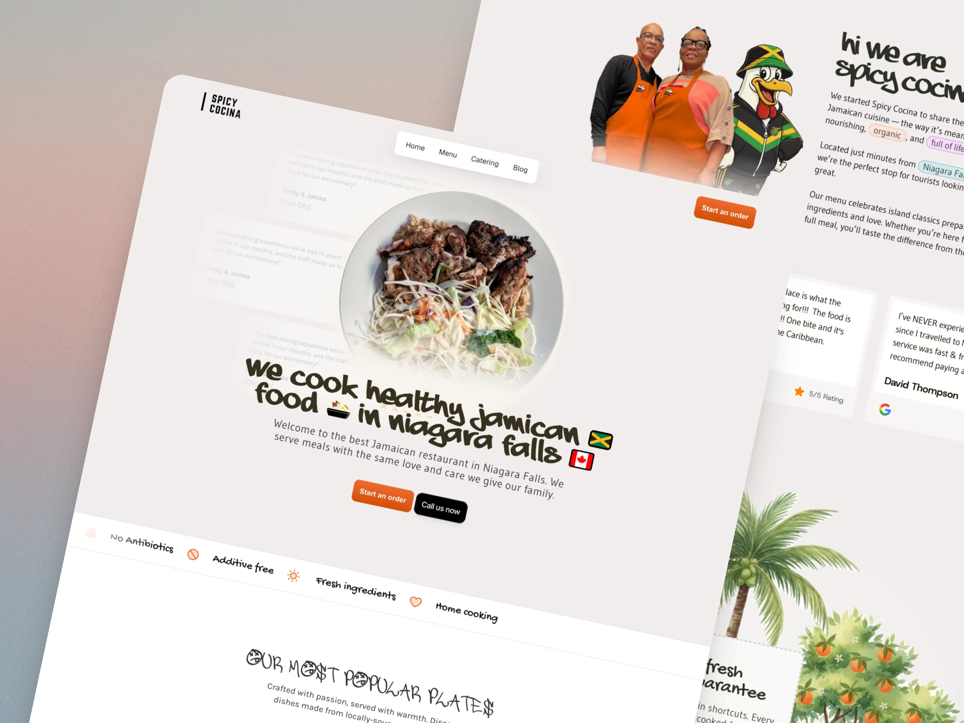 Spicy Cocina restaurant website