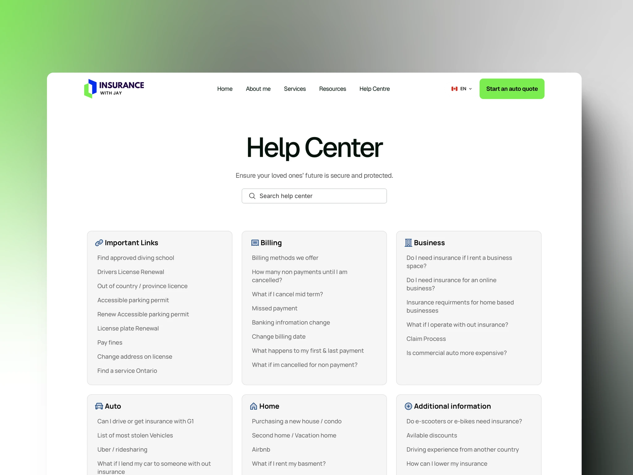 Insurance with Jay multi-step form