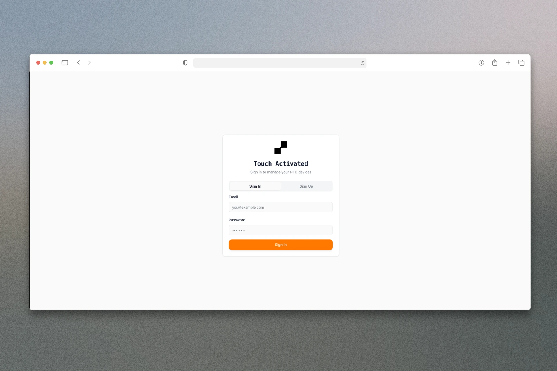 Touch Activated application development